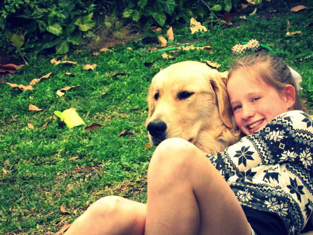 Roland the Dog getting cuddles